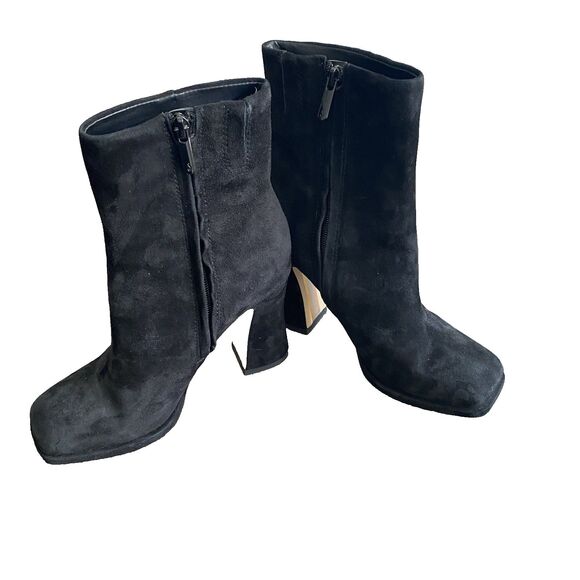 Sam Edelman Jaye Black Suede‎ Block Heel Platform Ankle Boots. Size 7 - Picture 3 of 11